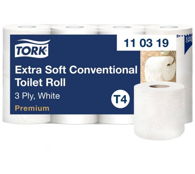 Toiletpapier Tork T4 Premium 3-laags 56x155 vel wit 110319