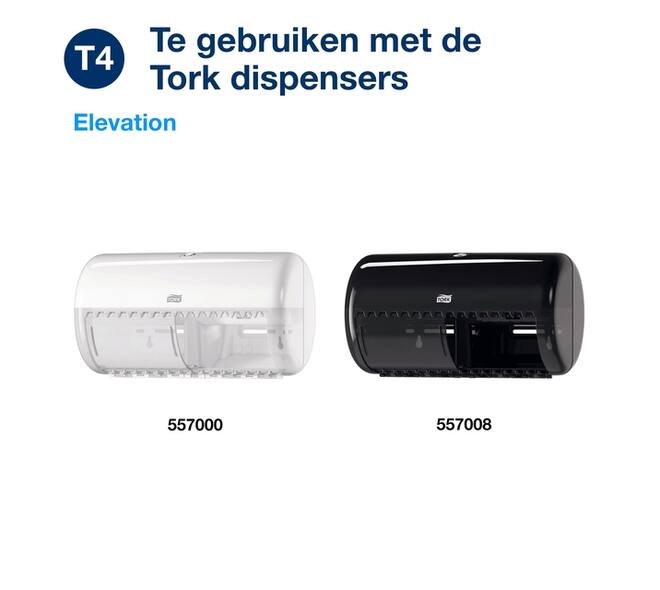 Toiletpapier Tork T4 Premium 3-laags 56x155 vel wit 110319