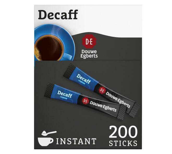 Koffie Douwe Egberts decaff instant sticks doos 200 stuks