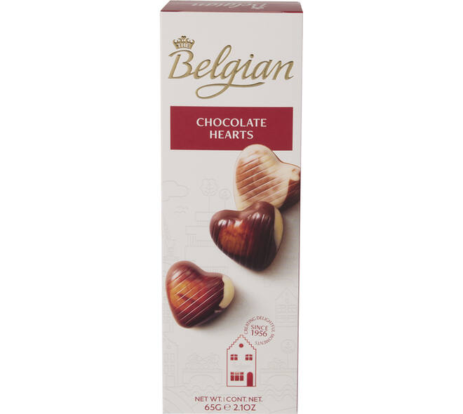 Chocolade The Belgian hartjes 65 gram