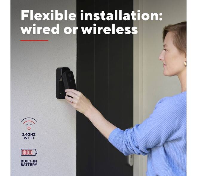 Deurbelcamera Trust DOORCAM-3000B Wi-Fi zwart