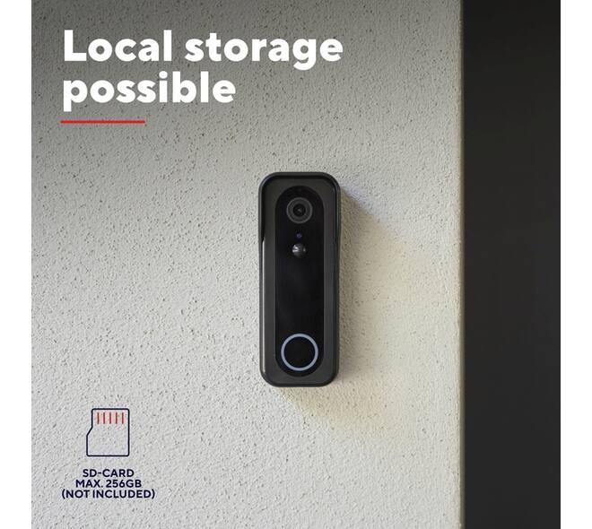 Deurbelcamera Trust DOORCAM-3000B Wi-Fi zwart