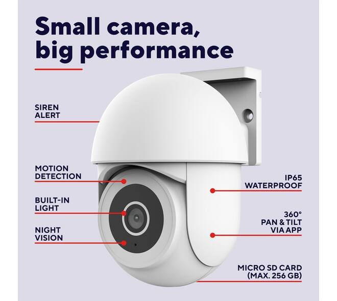 Beveiligingscamera Trust IPCAM-3900 buitenshuis Wi-Fi wit