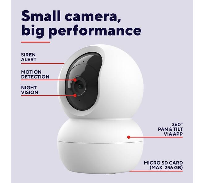 Beveiligingscamera Trust IPCAM-2800 binnenshuis Wi-Fi wit