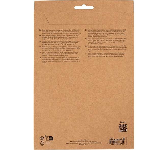 Borduurpapier Creativ Company A5 blister à 8 vellen wit