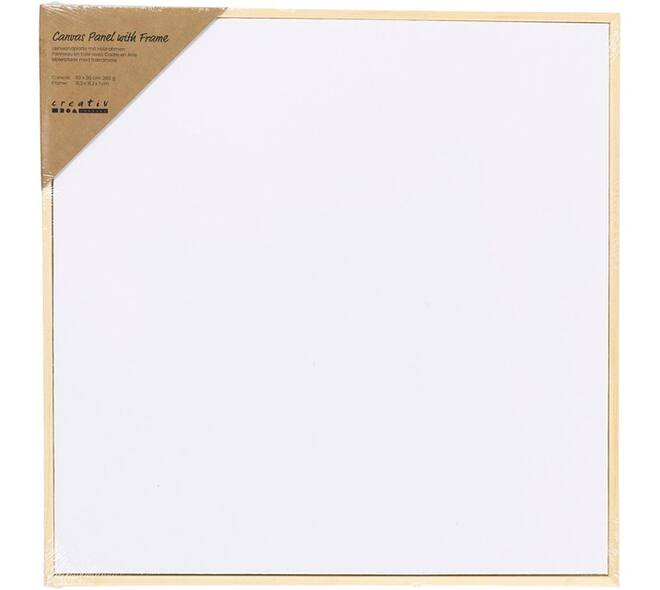 Canvaspaneel Creativ Company met lijst 300x300mm wit