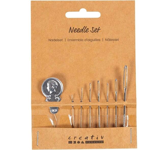 Naaldenset Creativ Company blister à 8 delen zilver