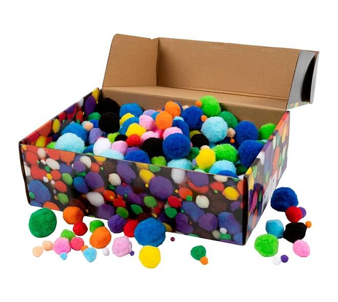 Pompons Creativ Company doos à 720 stuks assorti