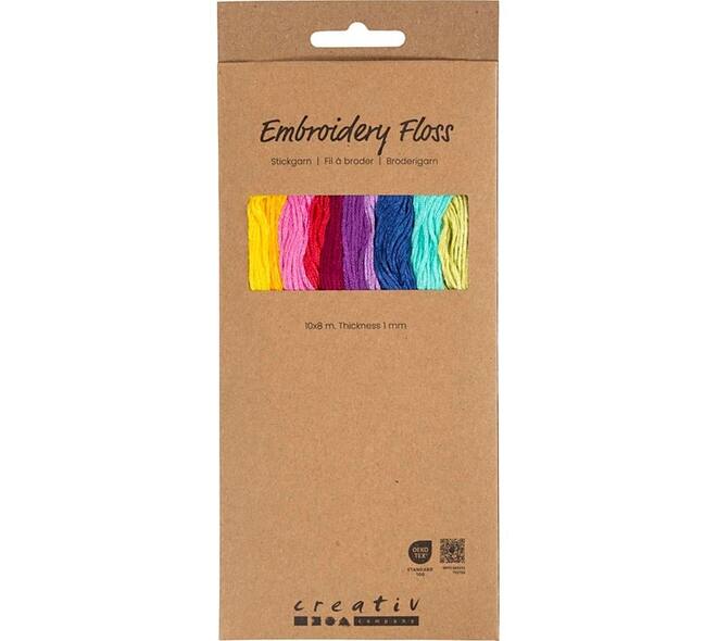Borduurgaren Creativ Company 8mx1mm set à 10 kleuren