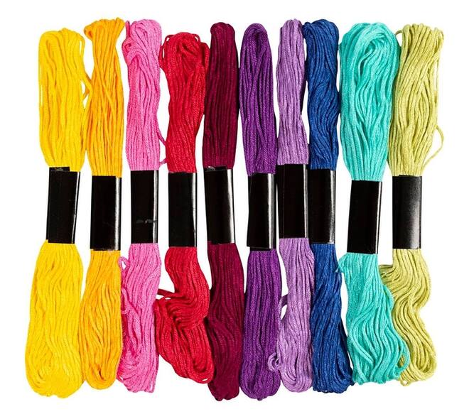 Borduurgaren Creativ Company 8mx1mm set à 10 kleuren