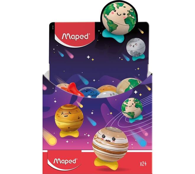 Puntenslijper Maped Planet display à 24 stuks assorti