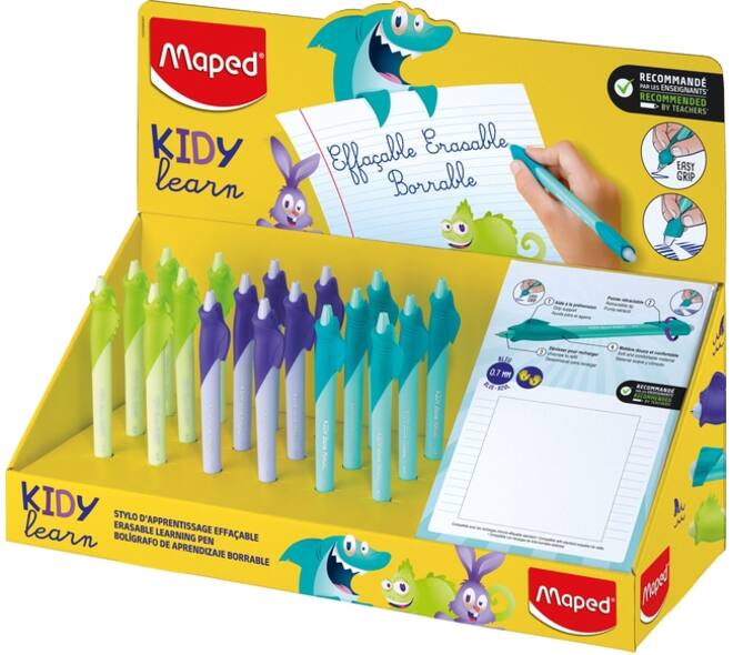 Oefenpen Maped Kidy Learn Magic uitwisbaar display à 18 stuks assorti