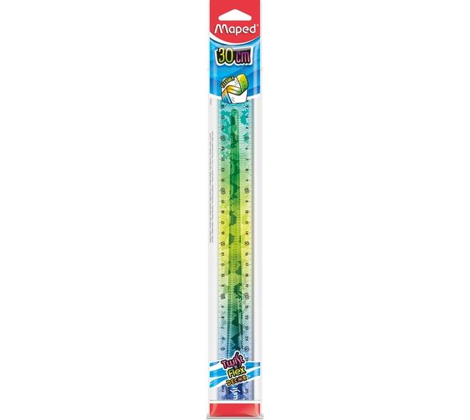 Liniaal Maped Twist 'n Flex Decor Animals 30cm assorti display à 20st