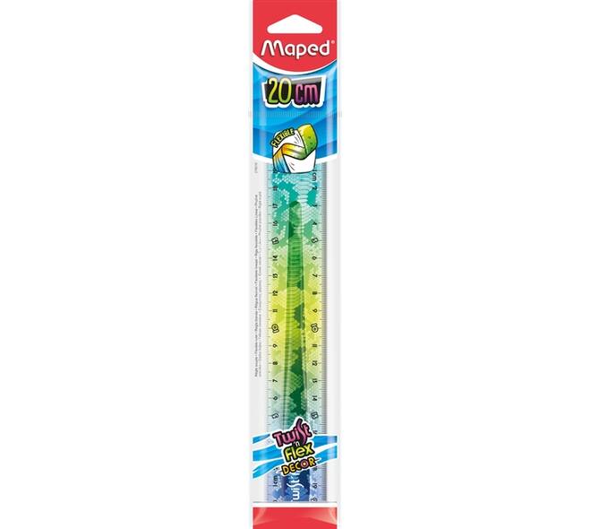 Liniaal Maped Twist 'n Flex Decor Animals 20cm assorti display à 20st