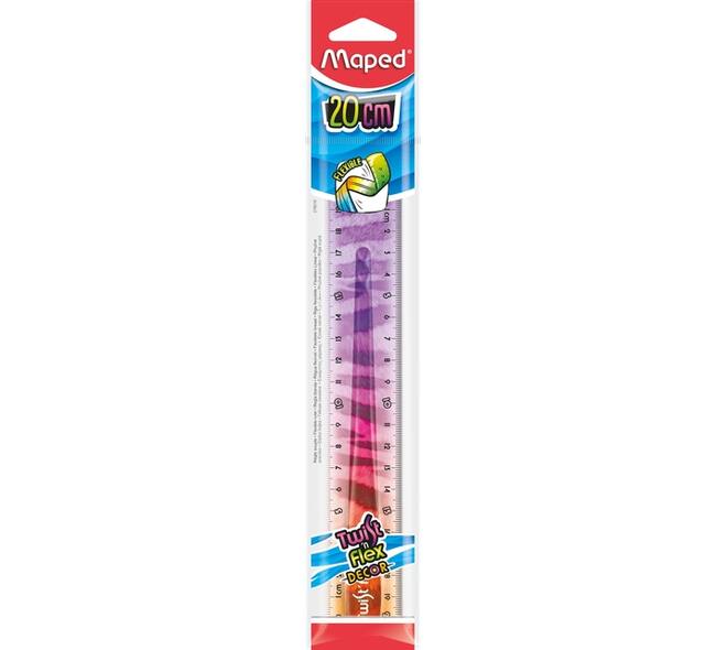 Liniaal Maped Twist 'n Flex Decor Animals 20cm assorti display à 20st