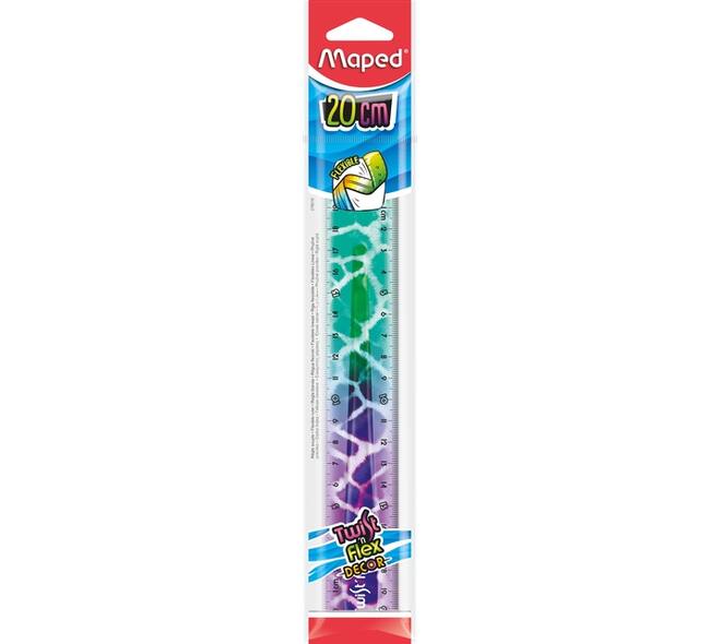 Liniaal Maped Twist 'n Flex Decor Animals 20cm assorti display à 20st