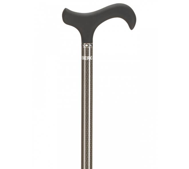 Wandelstok Able2 carbon soft derby handvat zwart