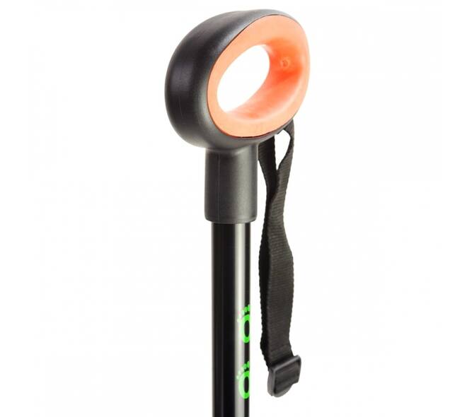 Wandelstok Flexyfoot ovalen handvat zwart