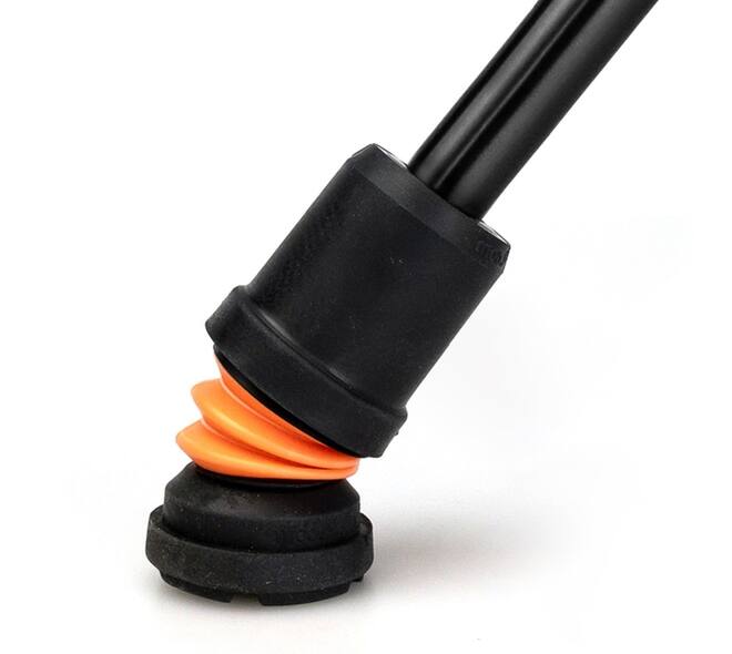 Wandelstok Flexyfoot ovalen handvat zwart