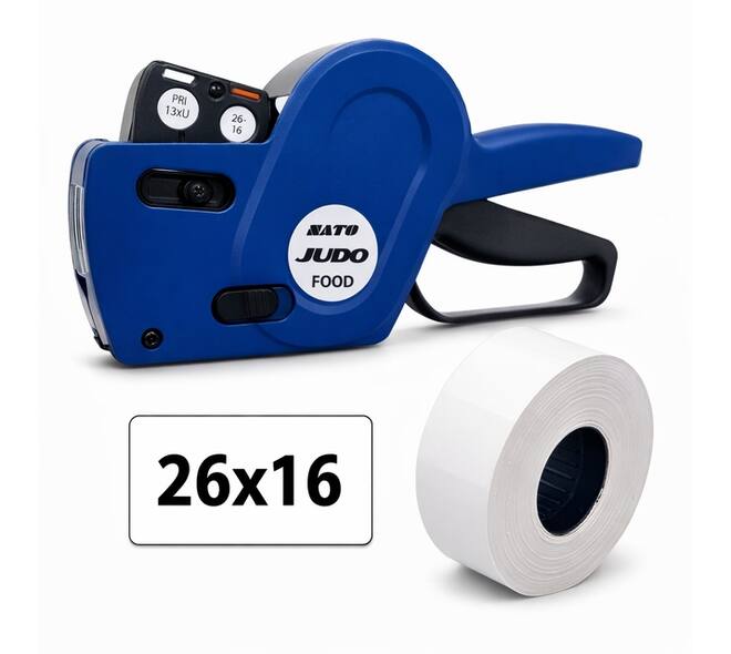 Etiket voor Sato Judo Food 26x16 mm wit permanent