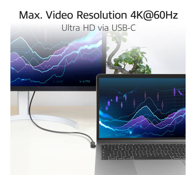 Kabel ACT USB-C hoek links/rechts USB-C hoek boven/beneden 10Gbps 2m