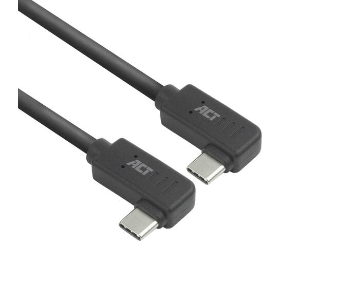 Kabel ACT USB-C hoek links/rechts 10Gbps 2m