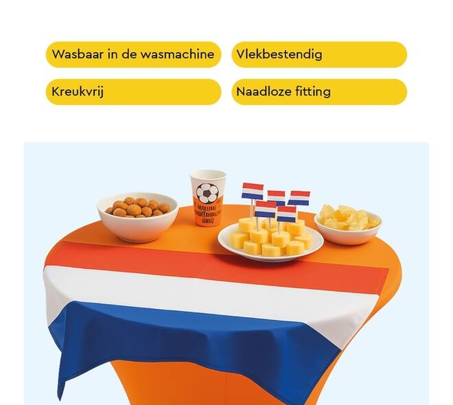 Tafelrok BRASQ voor statafel 80cm oranje