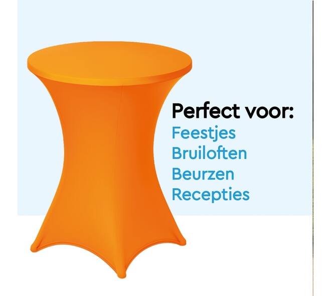 Tafelrok BRASQ voor statafel 80cm oranje