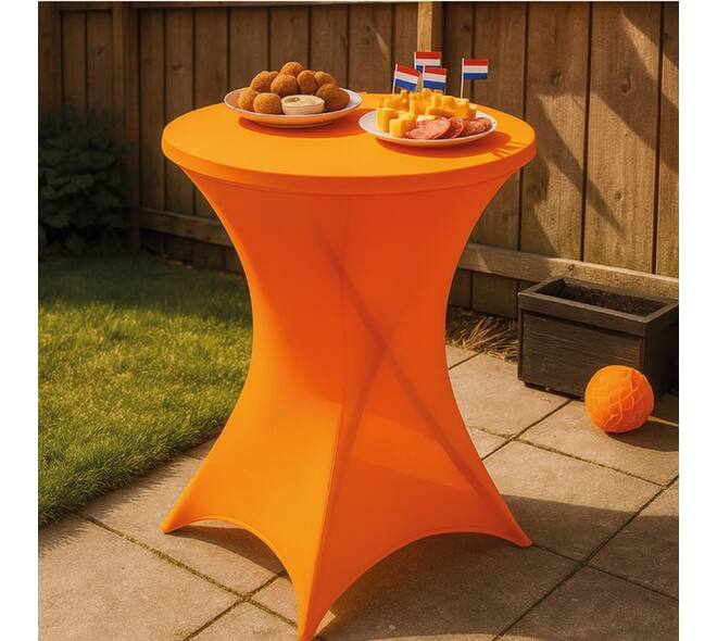 Tafelrok BRASQ voor statafel 80cm oranje