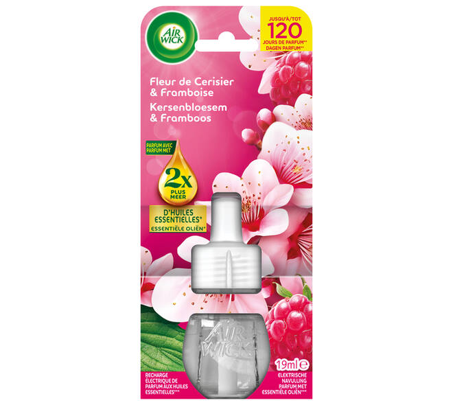 Luchtverfrisser AirWick Electrical Kersenbloesem & Framboos refill 19ml