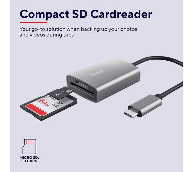 Kaartlezer micro SD Trust Dalyx USB-C