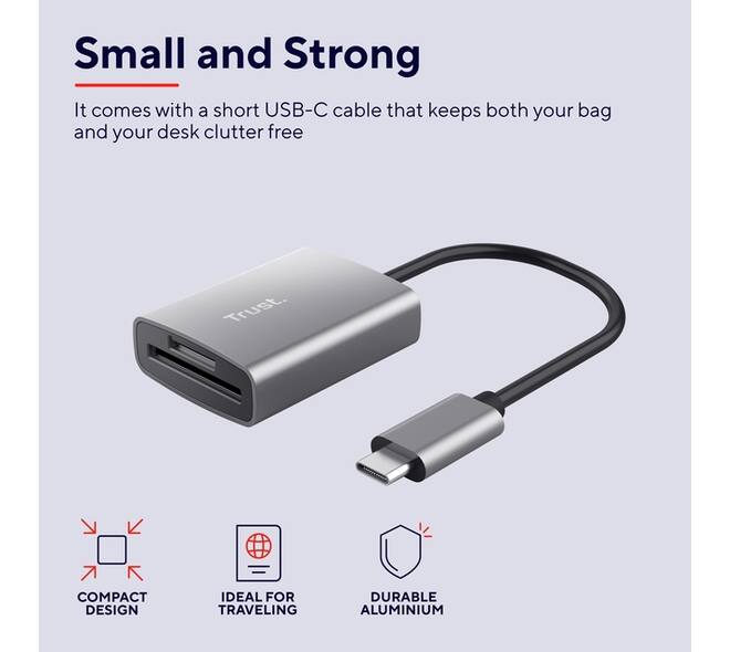 Kaartlezer micro SD Trust Dalyx USB-C