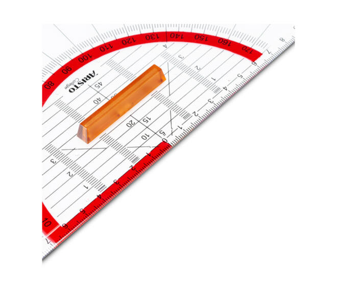 Geodriehoek Aristo GEOCollege 220mm met greep transparant