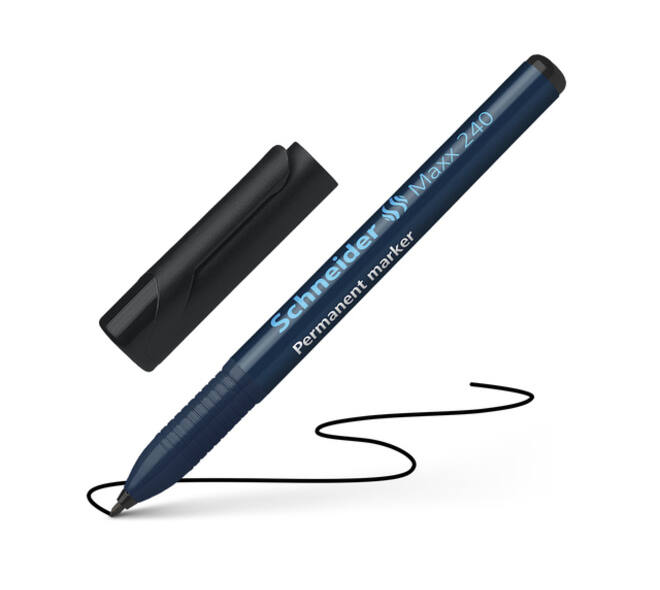 Permanent marker Schneider Maxx 240 rond 1-2mm zwart