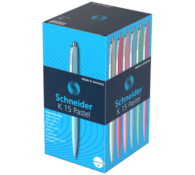 Balpen Schneider K15 medium pastel assorti