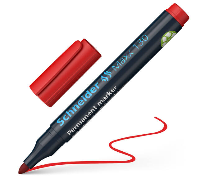 Permanent marker Schneider Maxx 130 rond 1-3mm assorti 4 stuks