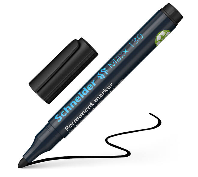 Permanent marker Schneider Maxx 130 rond 1-3mm assorti 4 stuks