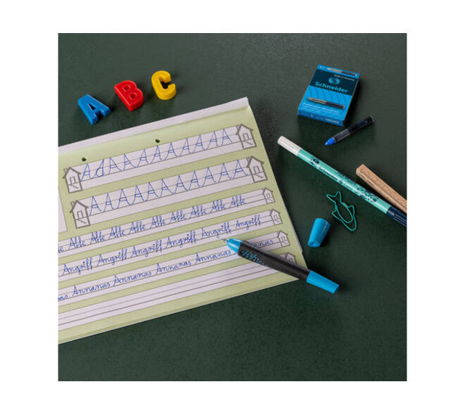 Rollerpen Schneider Breeze medium zwart/blauw