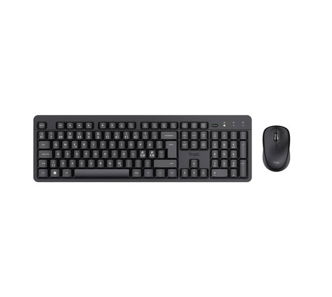 Toetsenbord en muis Trust TKM-360 draadloos zwart QWERTY