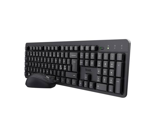 Toetsenbord en muis Trust TKM-360 draadloos zwart QWERTY