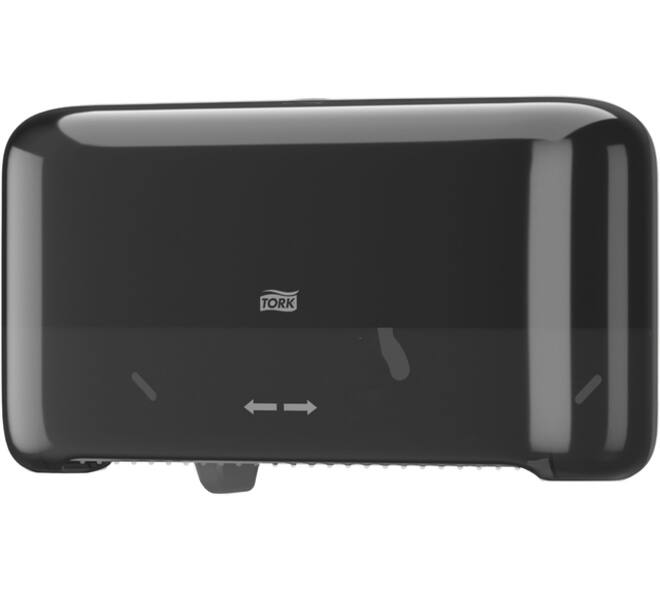 Toiletpapierdispenser Tork T7 Elevation Optiserve Coreless medium duo zwart 558068