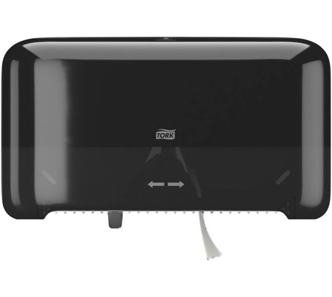 Toiletpapierdispenser Tork T7 Elevation Optiserve Coreless medium duo zwart 558068
