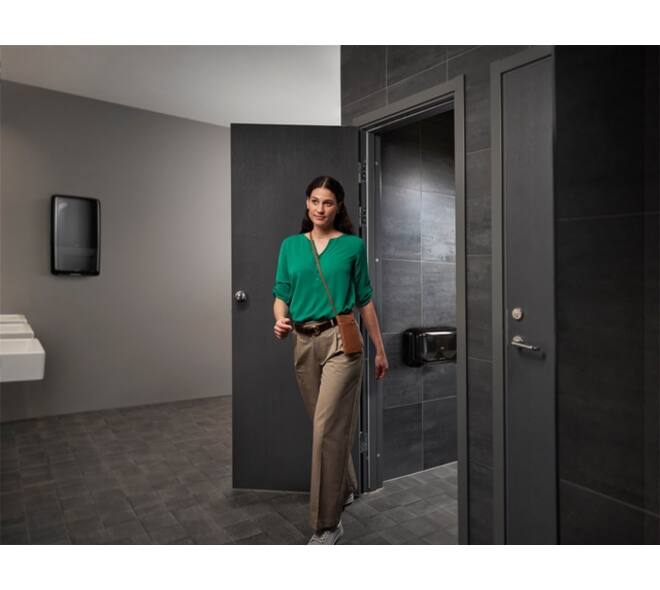 Toiletpapierdispenser Tork T7 Elevation Optiserve Coreless medium duo zwart 558068
