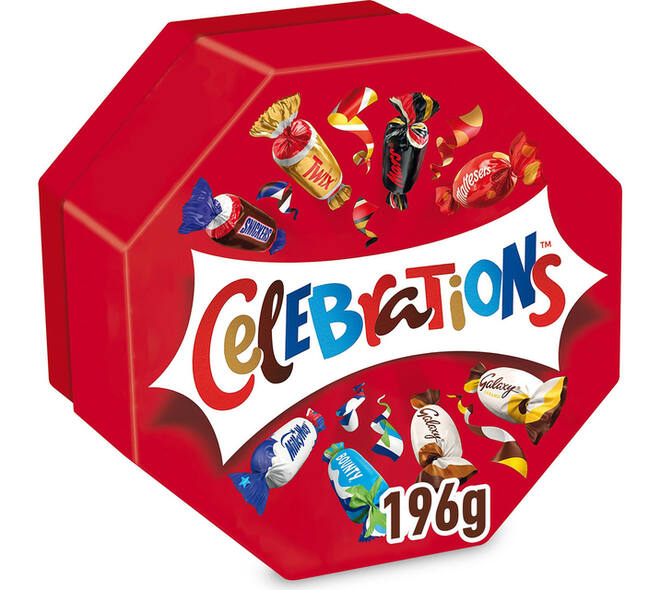 Chocolade Celebrations doos 196gr