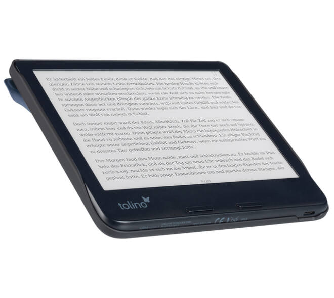 E-reader beschermhoes Tolino Vision 7 Origami blauw