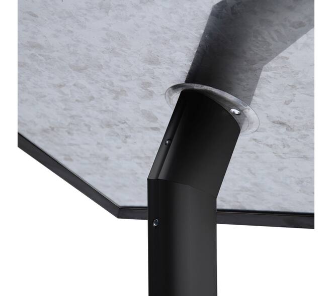 Menustandaard Office Design rechte hoeken A4 25mm zwart