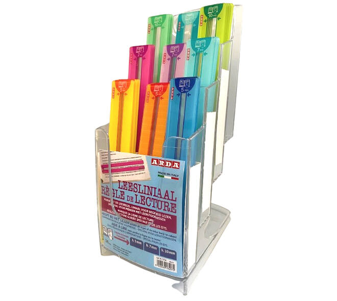 Leesliniaal Arda Easy Reading 0.7mm assorti display à 36 stuks