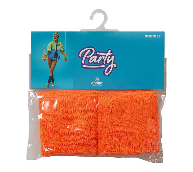 Polsband neon oranje (2st)