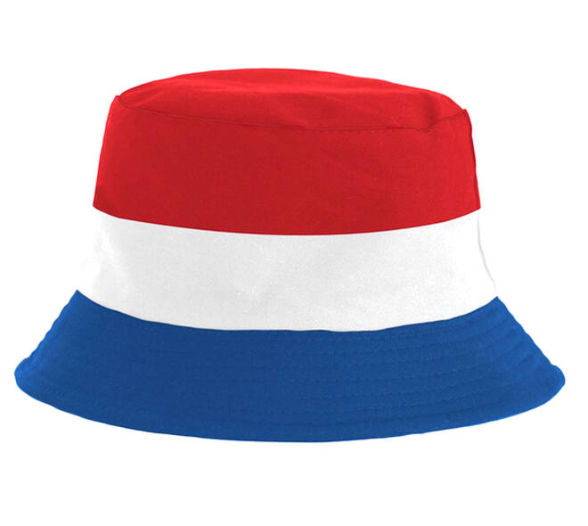 Feesthoed rood wit blauw en oranje