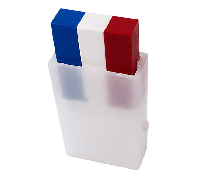 Schminkstick rood/ wit en blauw